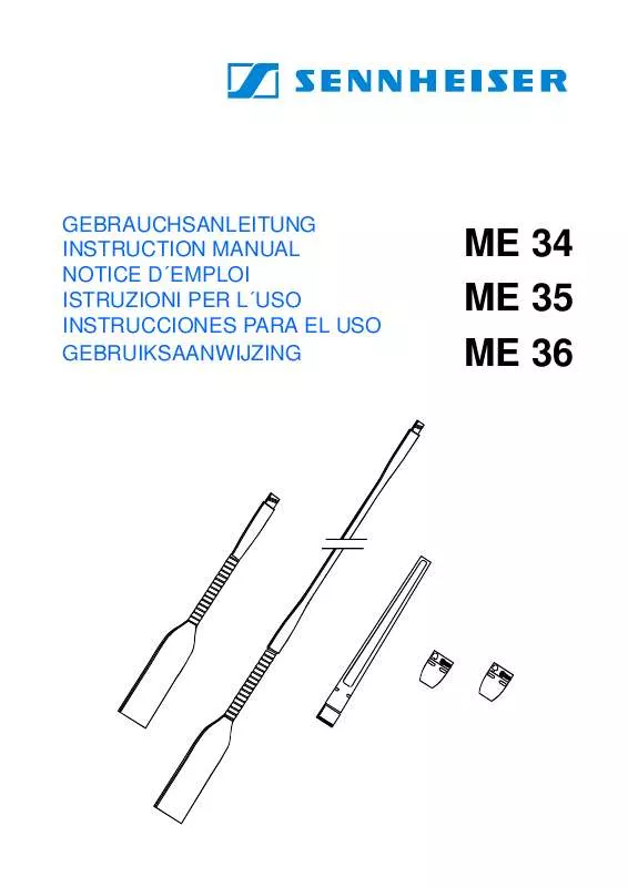 Mode d'emploi SENNHEISER ME 34