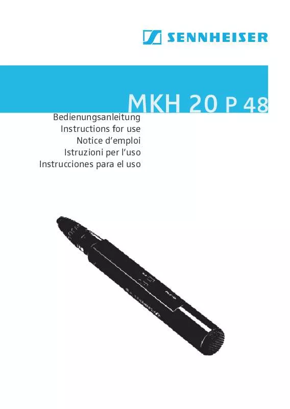 Mode d'emploi SENNHEISER MKH 20 P 48