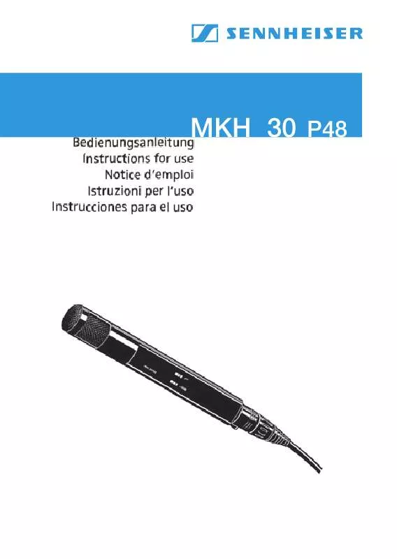 Mode d'emploi SENNHEISER MKH 30 P 48