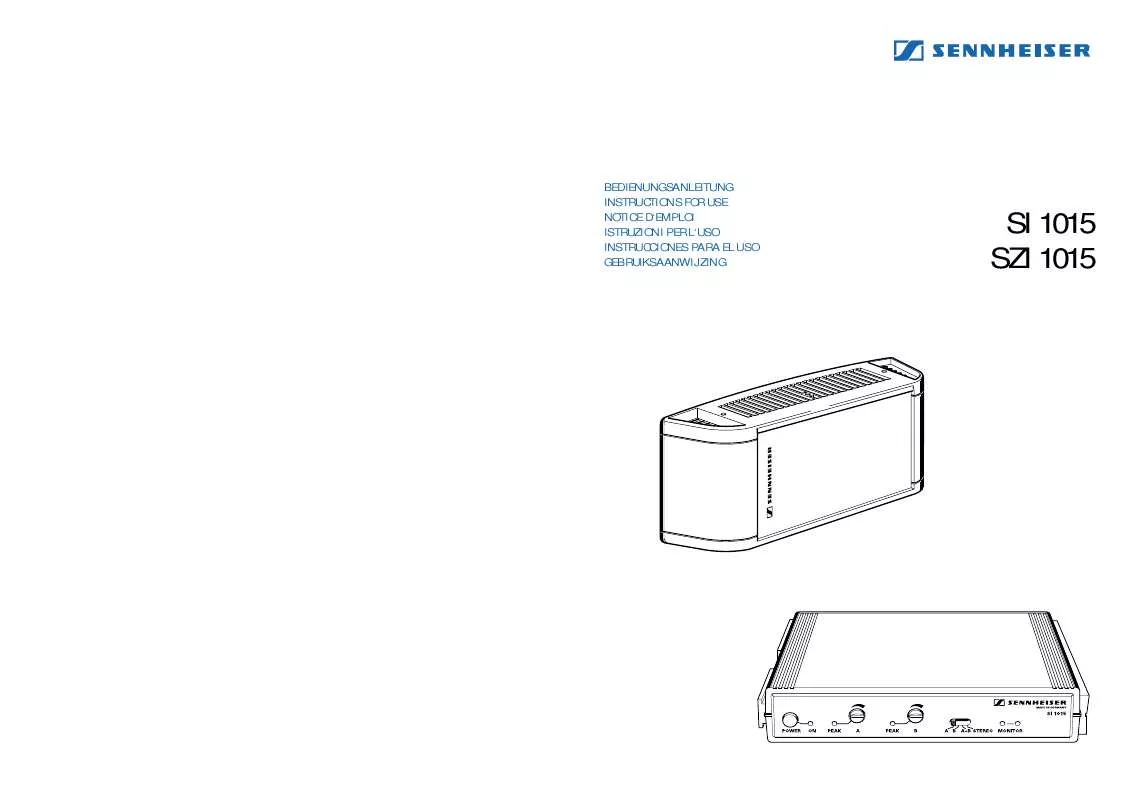 Mode d'emploi SENNHEISER SZI 1015