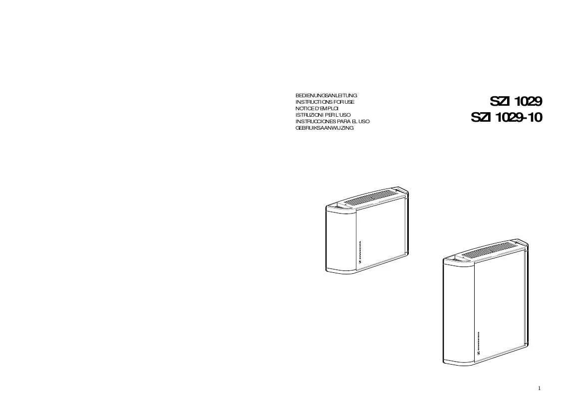 Mode d'emploi SENNHEISER SZI 1029