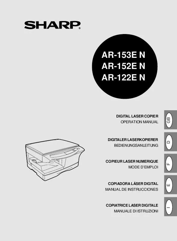 Mode d'emploi SHARP AR-152EN