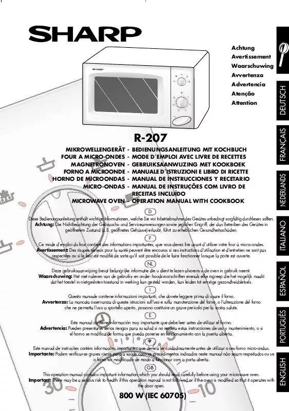 Mode d'emploi SHARP R-207