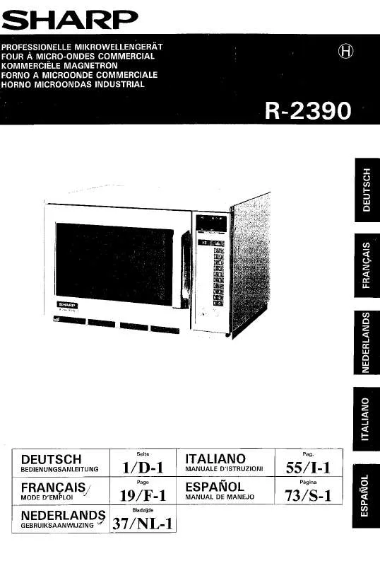 Mode d'emploi SHARP R-2390