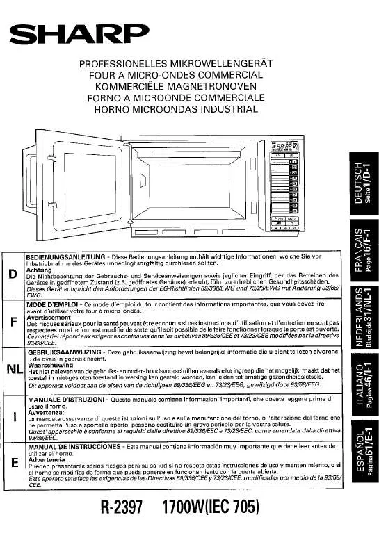 Mode d'emploi SHARP R-2397