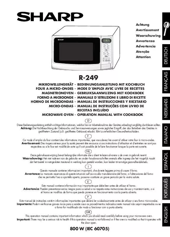 Mode d'emploi SHARP R-249