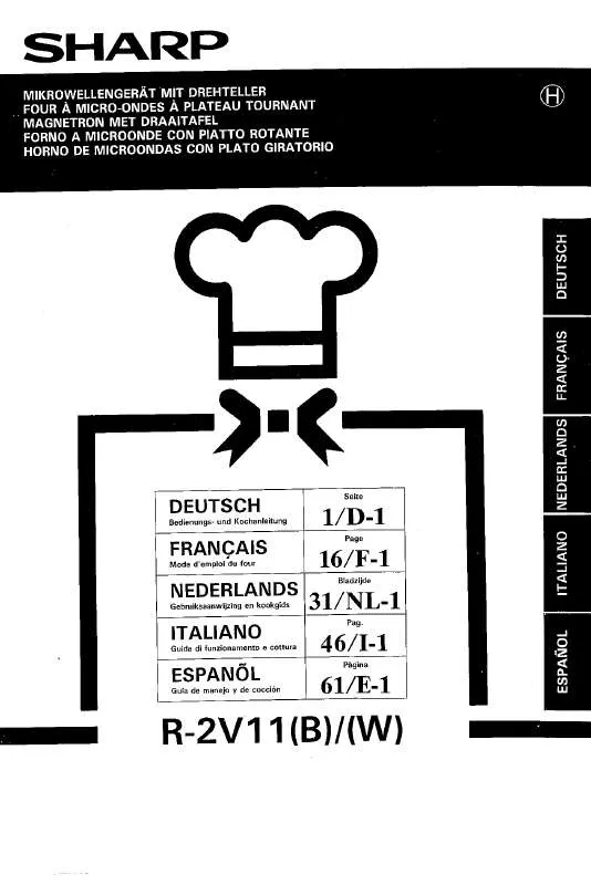 Mode d'emploi SHARP R-2V11