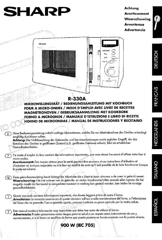 Mode d'emploi SHARP R-330A