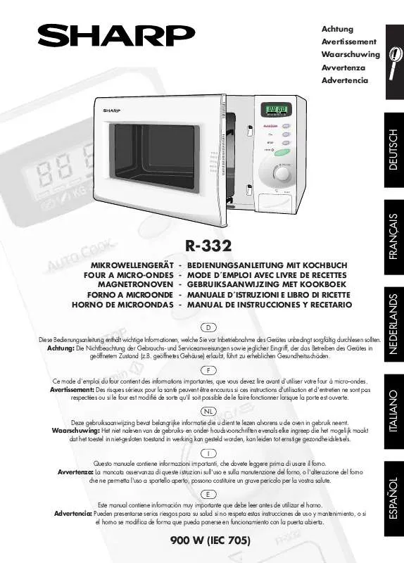 Mode d'emploi SHARP R-332