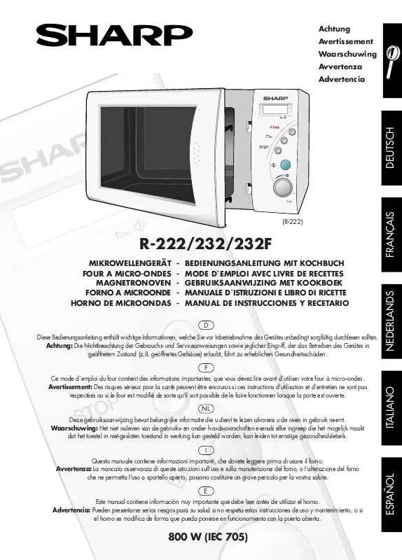 Mode d'emploi SHARP R232