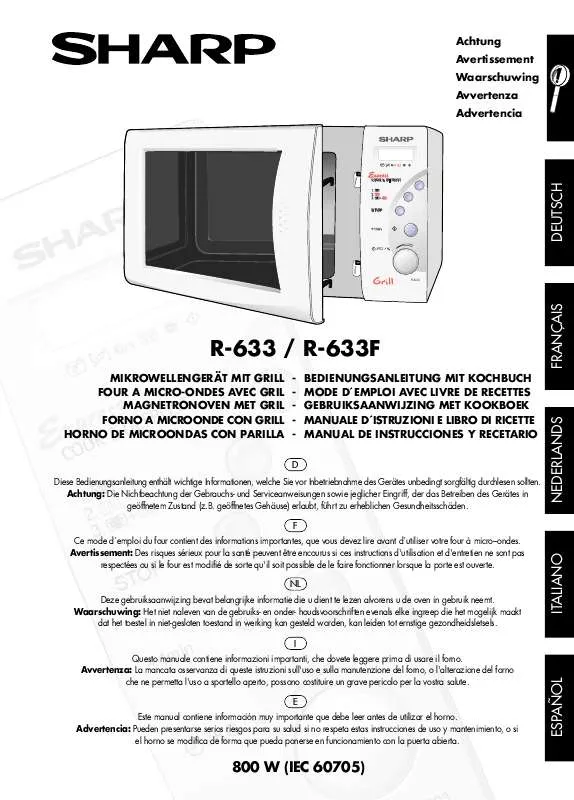 Mode d'emploi SHARP R-633