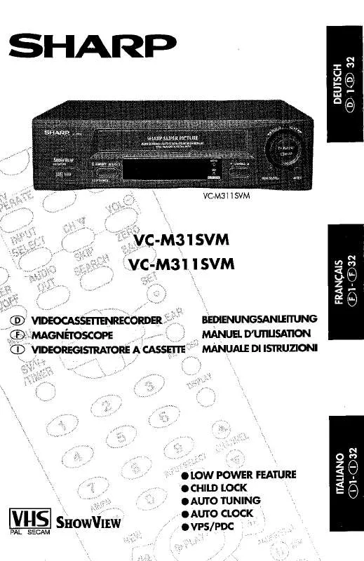 Mode d'emploi SHARP VC-M311