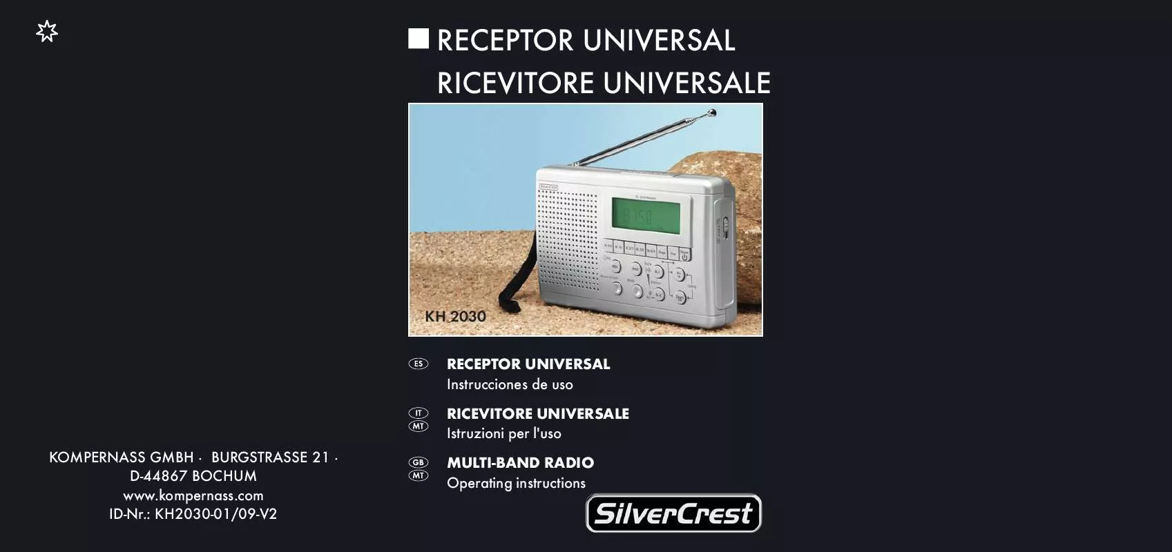 Mode d'emploi SILVERCREST KH 2030 MULTI-BAND RADIO