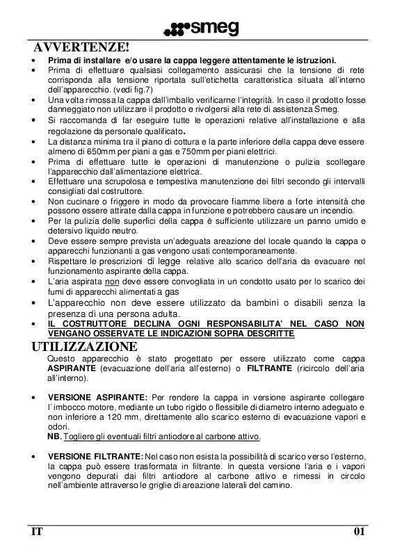 Mode d'emploi SMEG CA12SHRPX