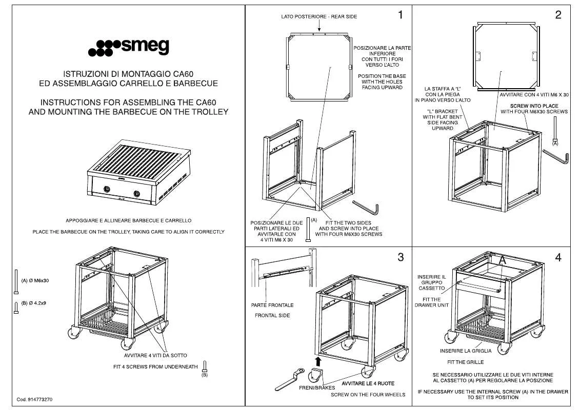 Mode d'emploi SMEG CA60TOPUK