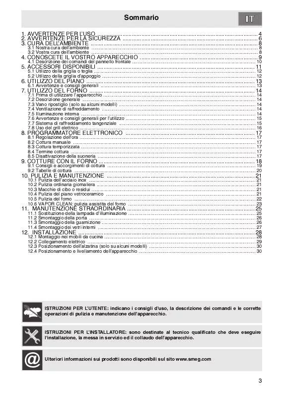 Mode d'emploi SMEG CO68CMA8