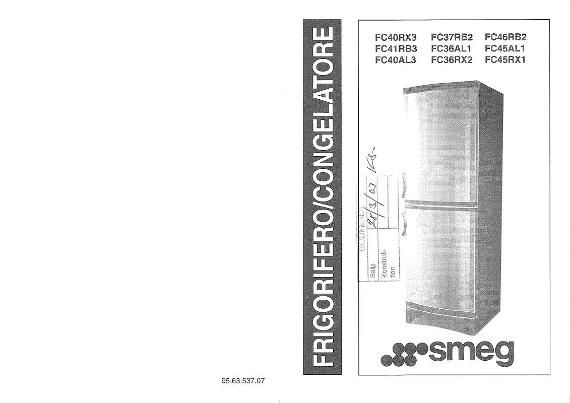 Mode d'emploi SMEG FC37RB1