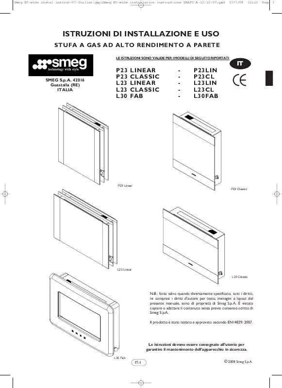 Mode d'emploi SMEG L23CLP