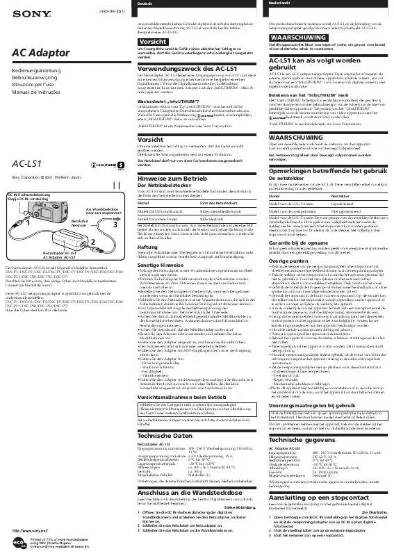 Mode d'emploi SONY AC-LS1