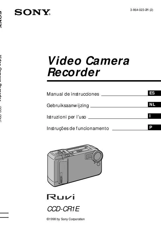 Mode d'emploi SONY CCD-CR1E