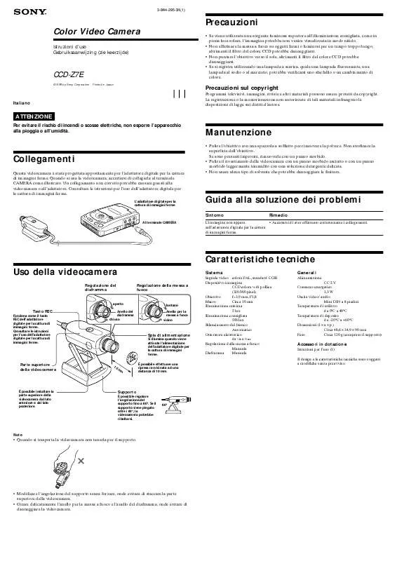 Mode d'emploi SONY CCD-Z7E