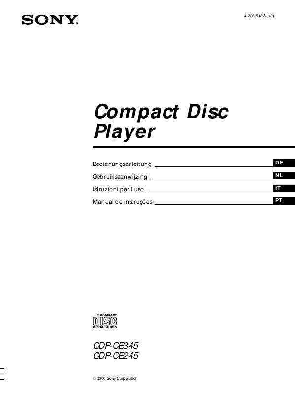 Mode d'emploi SONY CDP-CE245