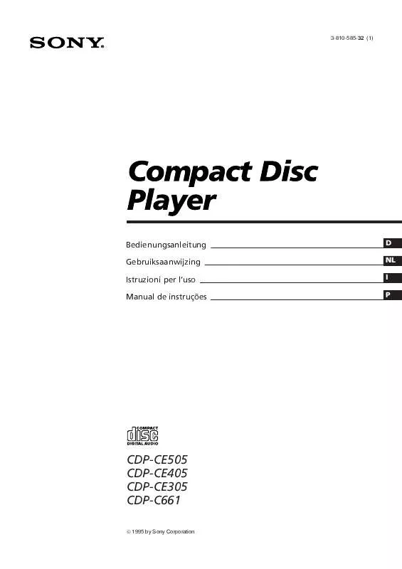 Mode d'emploi SONY CDP-CE305