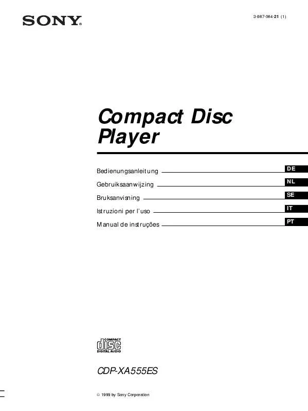 Mode d'emploi SONY CDP-XA555ES