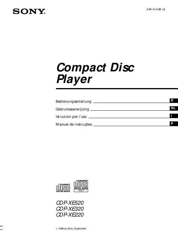 Mode d'emploi SONY CDP-XE220