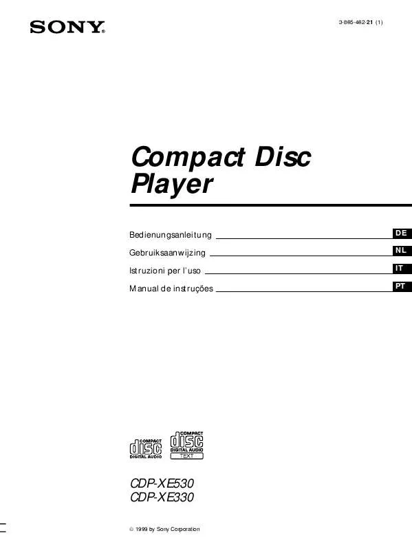 Mode d'emploi SONY CDP-XE330