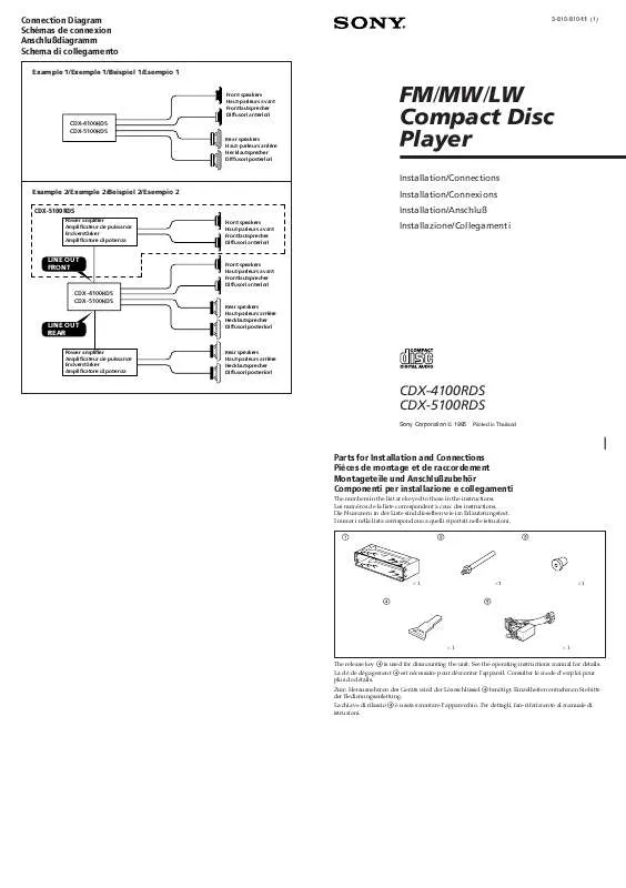 Mode d'emploi SONY CDX-4100RDS