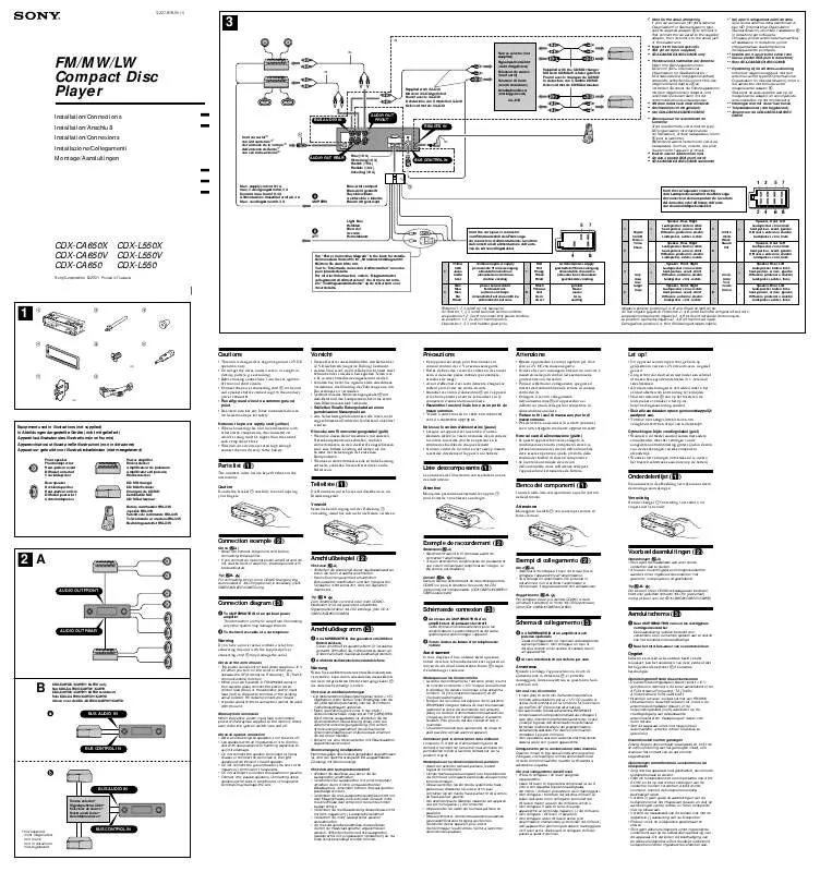 Mode d'emploi SONY CDX-CA650