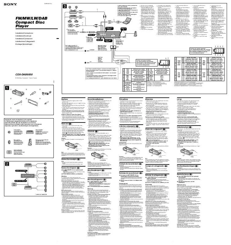 Mode d'emploi SONY CDX-DAB6650