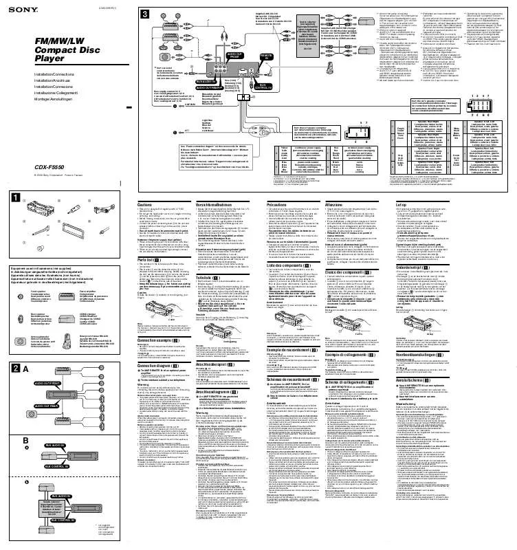 Mode d'emploi SONY CDX-F5550