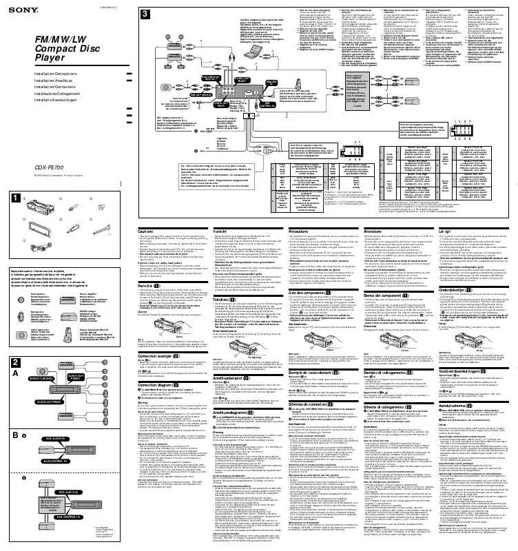 Mode d'emploi SONY CDX-F5700