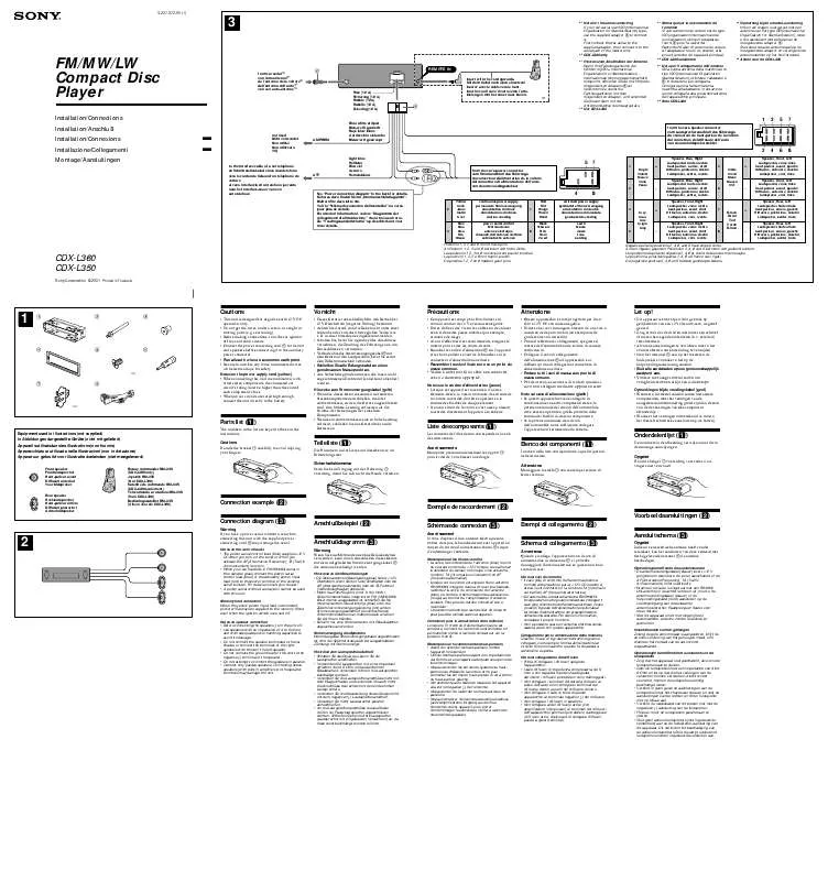 Mode d'emploi SONY CDX-L350