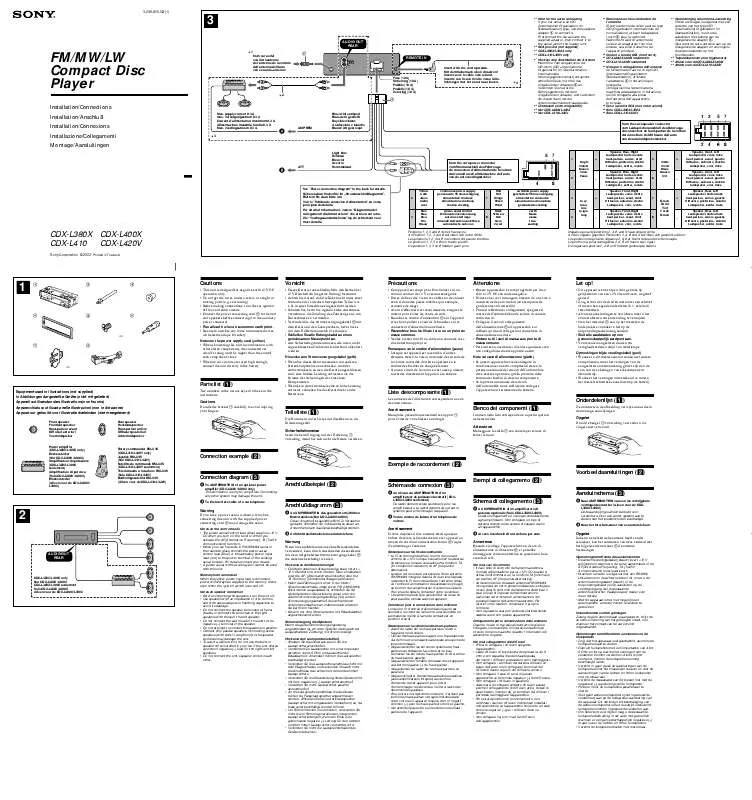 Mode d'emploi SONY CDX-L380X