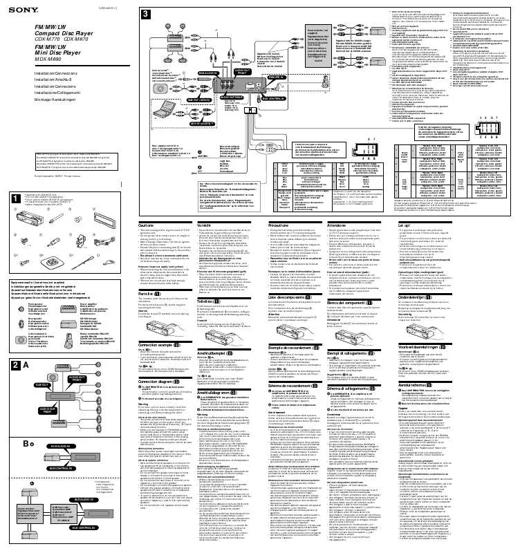 Mode d'emploi SONY CDX-M670