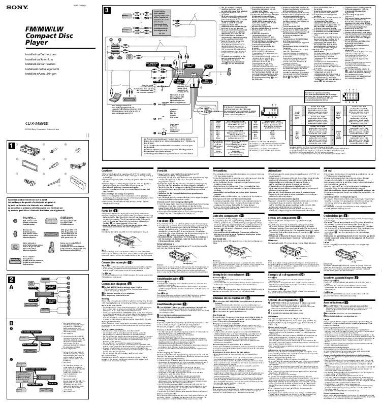 Mode d'emploi SONY CDX-M9900