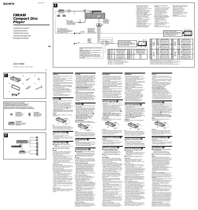 Mode d'emploi SONY CDX-S1000