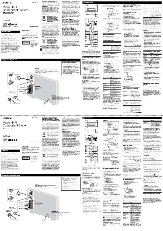 Mode d'emploi SONY CMT-BX20I