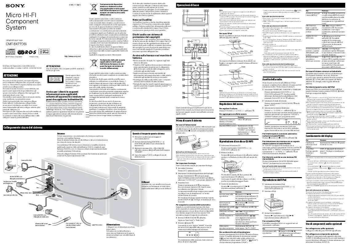 Mode d'emploi SONY CMT-BX77DBI