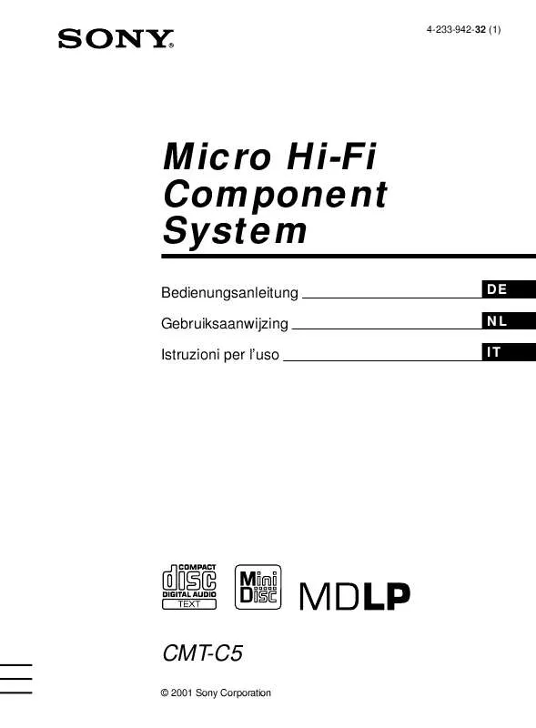 Mode d'emploi SONY CMT-C5