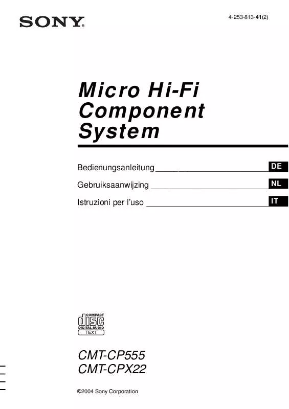 Mode d'emploi SONY CMT-CP555