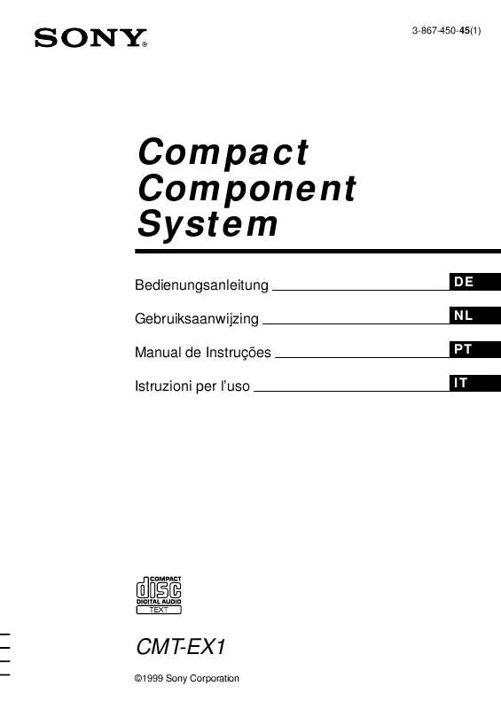 Mode d'emploi SONY CMT-EX1