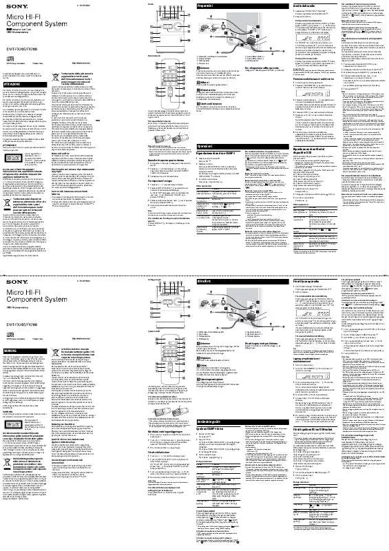 Mode d'emploi SONY CMT-FX200