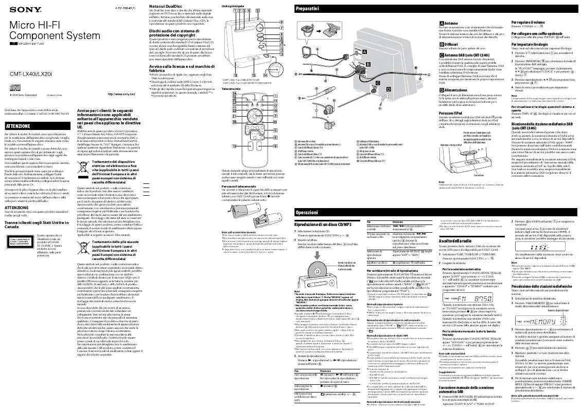 Mode d'emploi SONY CMT-LX20I