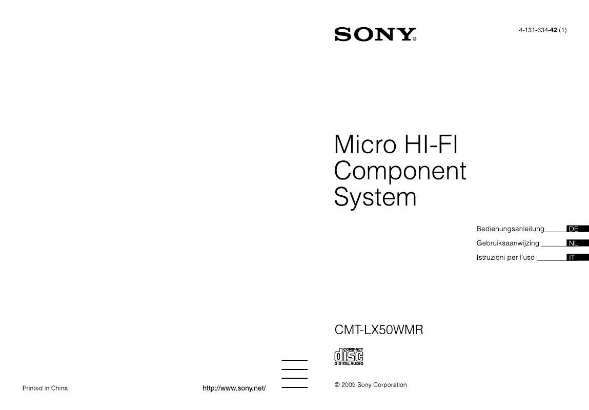 Mode d'emploi SONY CMT-LX50WMR