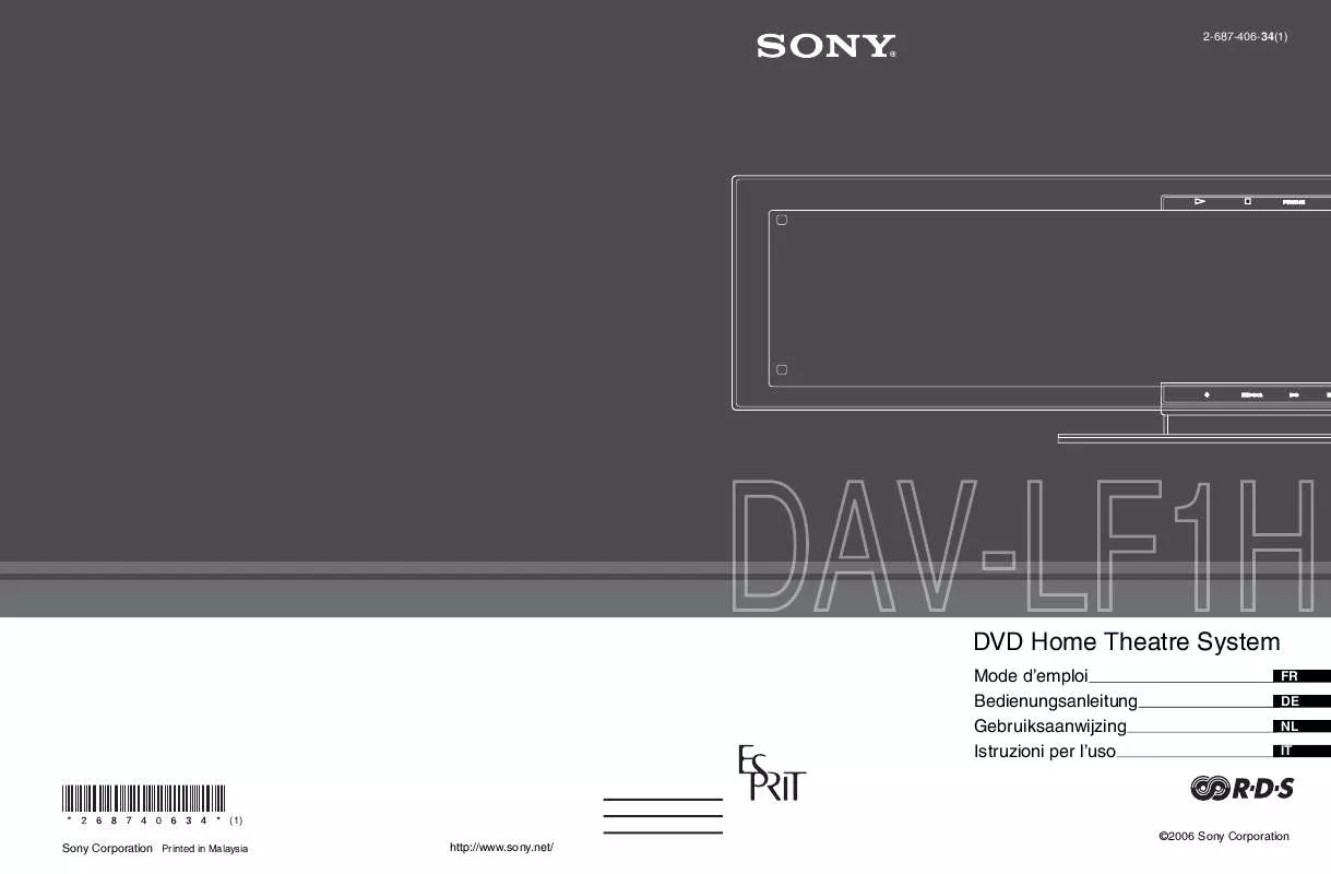 Mode d'emploi SONY DAV-LF1H