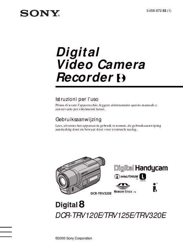 Mode d'emploi SONY DCR-TRV120E